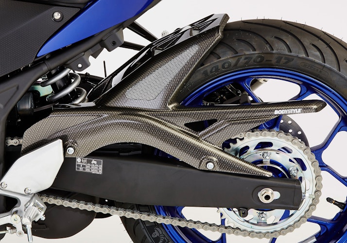 BODYSTYLE Raceline Hinterradabdeckung ABS Kunststoff Carbon Look für YAMAHA MT-03, YZF-R3