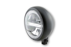 HIGHSIDER pro 5 3/4 Zoll Scheinwerfer Pecos Typ 6 LED Schwarz Matt Mit TFL, E-Geprüft (1Stck)