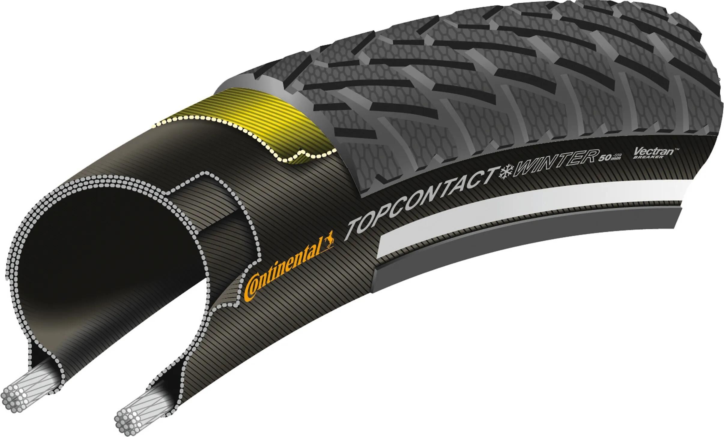 Continental Top Contact Winter II Premium Reifen 27,5 × 2,00" schwarz