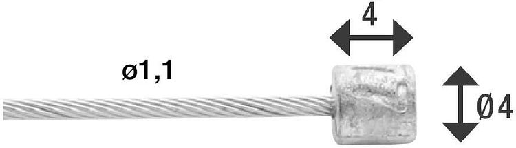 Elvedes Schaltzug 19 strands slick 2250 mm silber