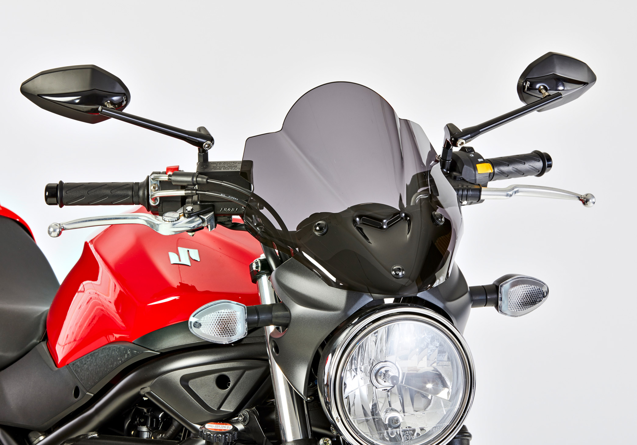 ERMAX Naked-Bike-Scheibe Acrylic durchsichtig Schwarz getönt für SUZUKI SV 650