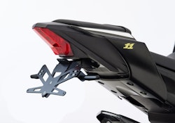 PROTECH X-SHAPE 125ccm Kennzeichenhalter SET mit Reflektor und Beleuchtung Alu & Stahl Schwarz für YAMAHA YZF-R125