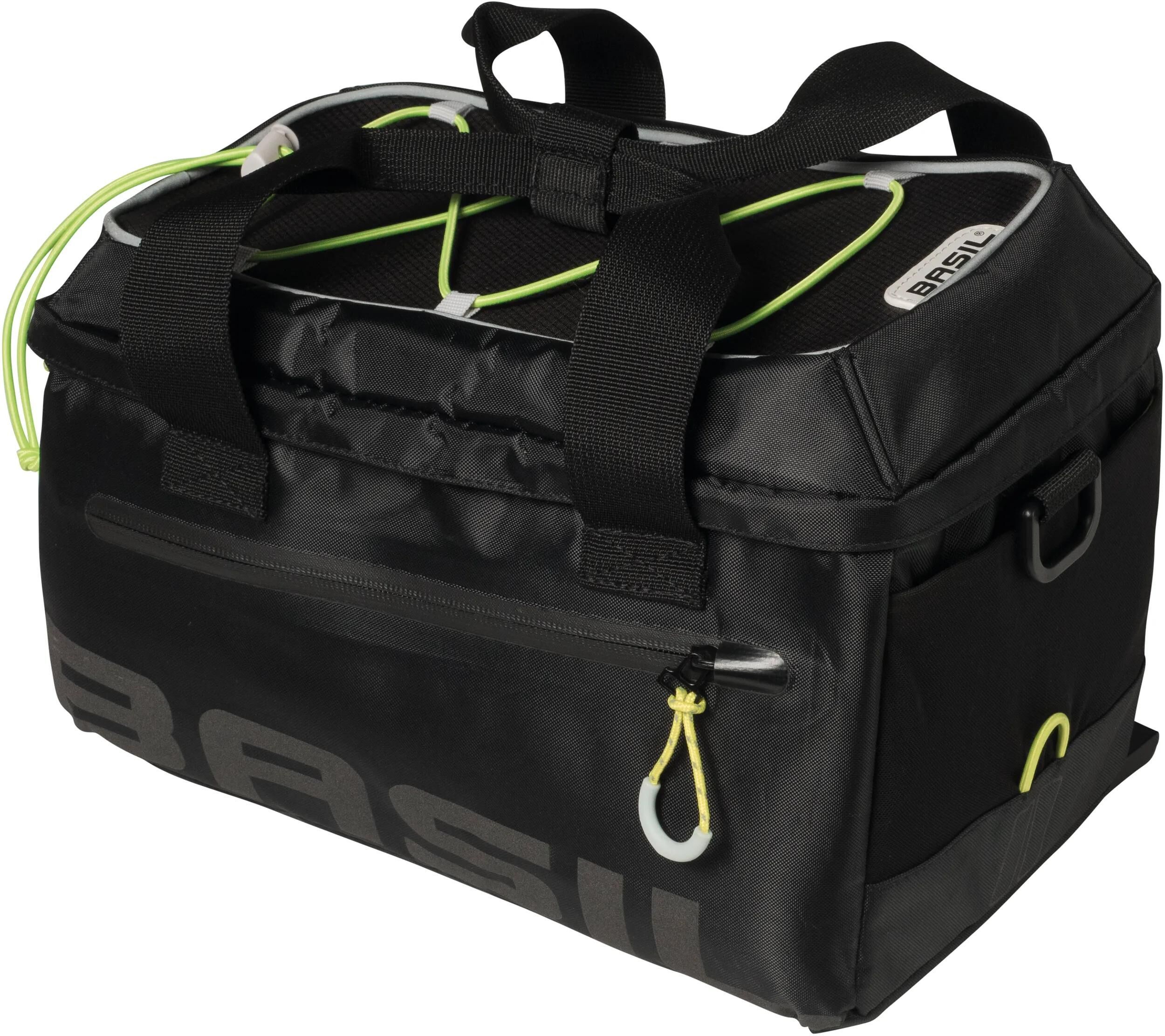 Basil Miles Gepäckträgertasche 7 l schwarz,grün black lime MIK