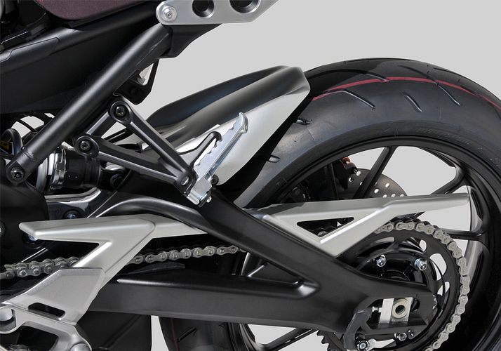 BODYSTYLE Sportsline Hinterradabdeckung ABS Kunststoff silber/schwarz für YAMAHA XSR900 