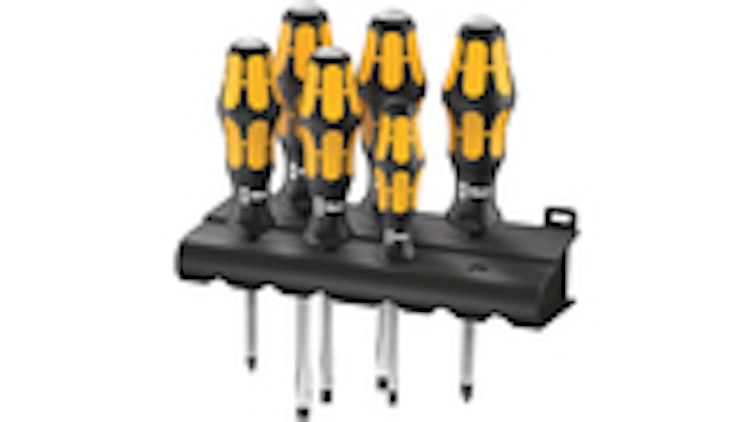 Wera Schraubendrehersatz Bestehend aus:nje 1x Kreuz: PH1 x 80 mm - PH2 x 100 mm - PH3 x 150 mmnje 1x Schlitz: 3,5 x 80 mm - 4,5 x 90 mm - 5,5 x 100 mm - 7,0 x 125 mm