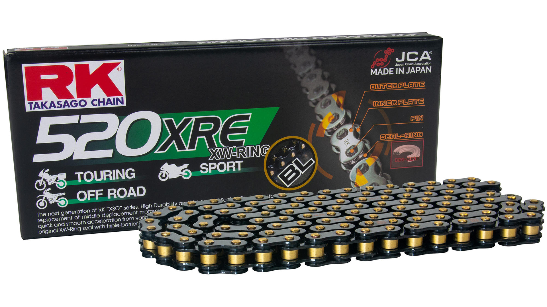 RK 520XRE Kette 88 C BlackScale