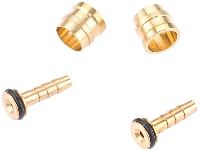 CONTEC Leitungsanschluss Disc Stop Tektro gold Set für 1 Rad, bestehend aus 2x Leitungs