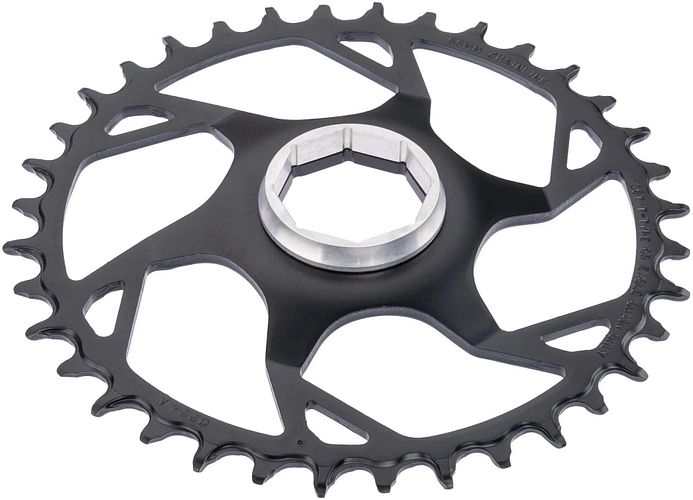 SRAM Kettenblatt Eagle Transmission E-MTB 36 Zähne schwarz Kettenblatt aus Stahl, Kettenlinie 55 mm