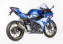 Vorschaubild SHARK KOMPLETTANLAGE Titan silber SRC 4 für SUZUKI GSX-R 125,GSX-S 125 EURO4  