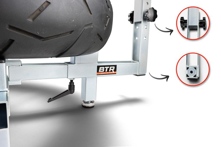 BTR Reifenmontiergerät EVO2® Set für Ducati Einarmschwingen