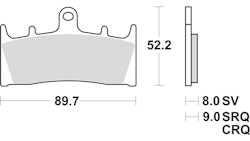 TRW Bremsbelag Typ SV Sintermetall mit ABE, Bremsbelag "MCB 659" Satz