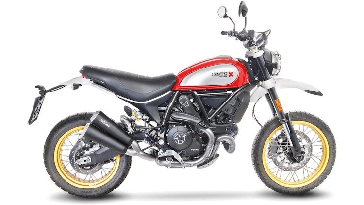 LeoVince SLIP-ON Edelstahl SBK GP DUALS für DUCATI SCAMBLER 800 DESERT SLED mit Katalysator