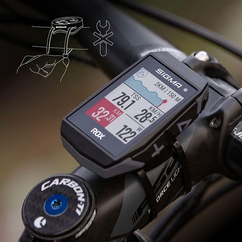 Sigma Sport Fahrradcomputer Rox 11.1 Evo schwarz GPS Halterung, Befestigungsmaterial