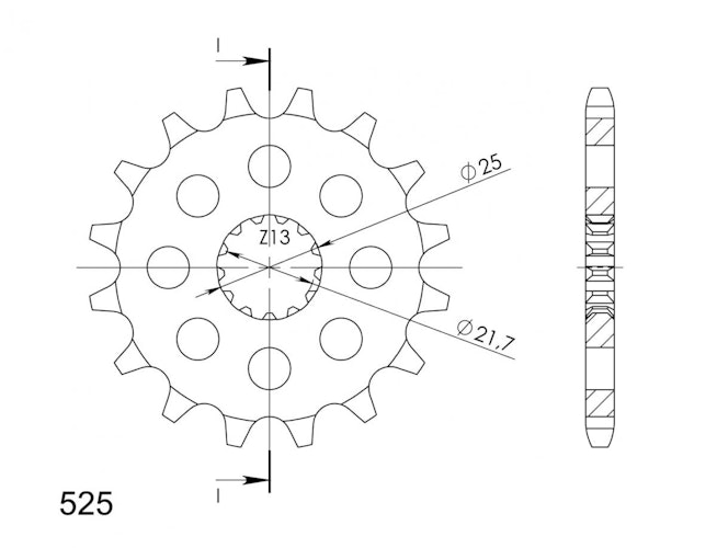 Supersprox Ritzel 525 17Z