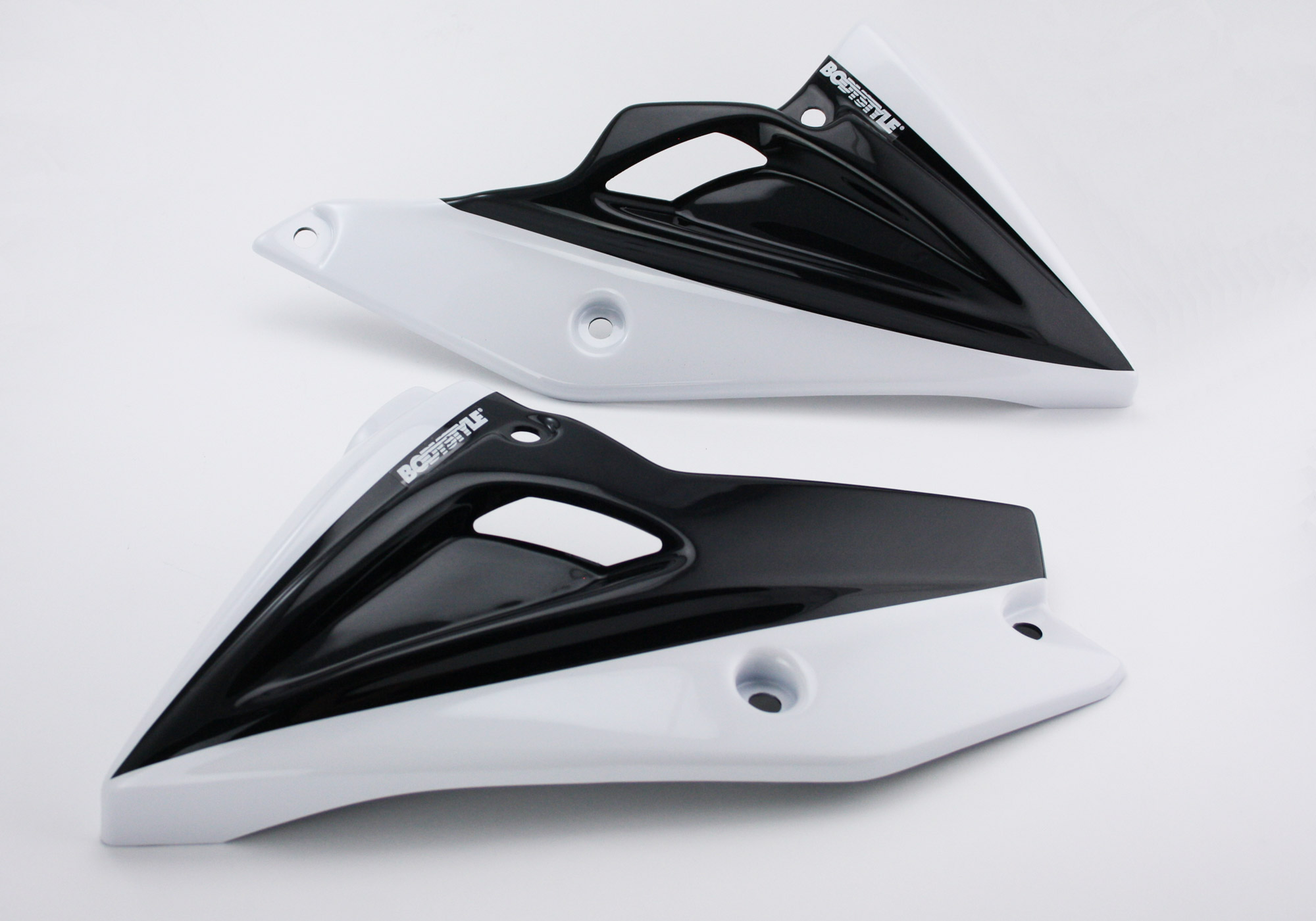 BODYSTYLE Sportsline Bugspoiler ABS Kunststoff weiß/schwarz für KAWASAKI Z900, Z900 (70 kW)