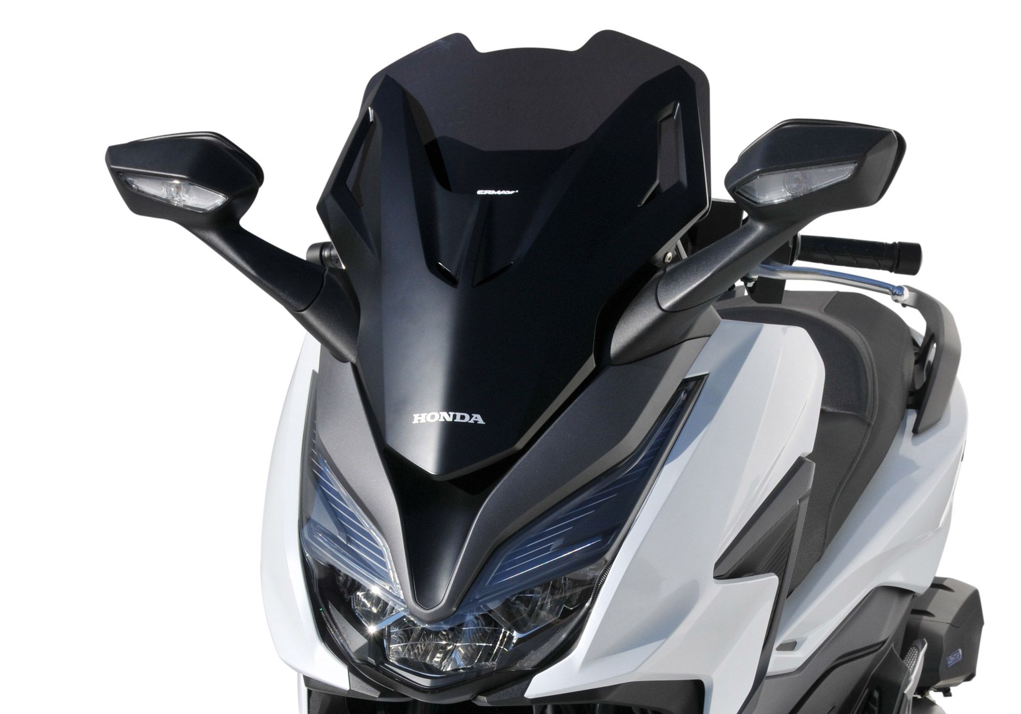 ERMAX Scooterscheibe Sport Acrylic durchsichtig Schwarz getönt für HONDA Forza 125