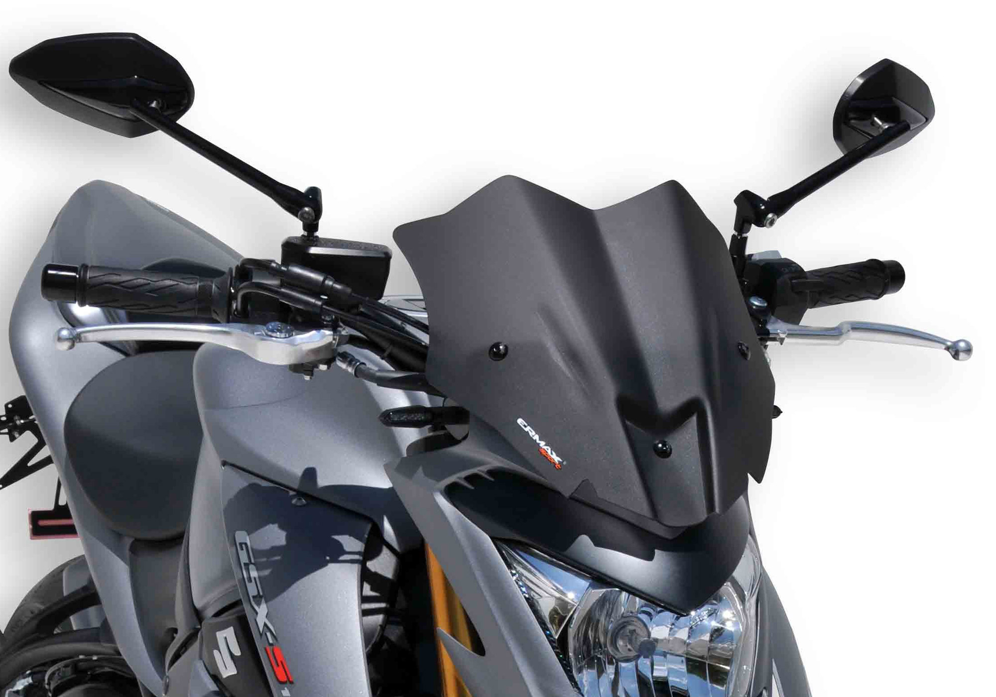 ERMAX Naked-Bike-Scheibe Sport Acrylic durchsichtig Schwarz getönt für SUZUKI GSX-S 1000