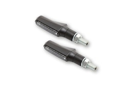 HIGHSIDER smart Shorty-Fin LED 3in1 Blinker-Rücklicht-Kombination Gehäuse Schwarz / Linse Rauchgrau (Paar), Hinten