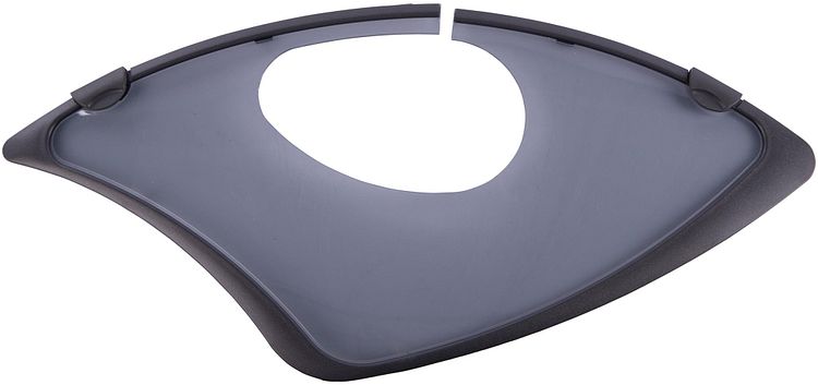 Hesling Mantelschoner Elegance 26/28 Zoll grau mit grauem Plastikrand, mit Ausschnitt f