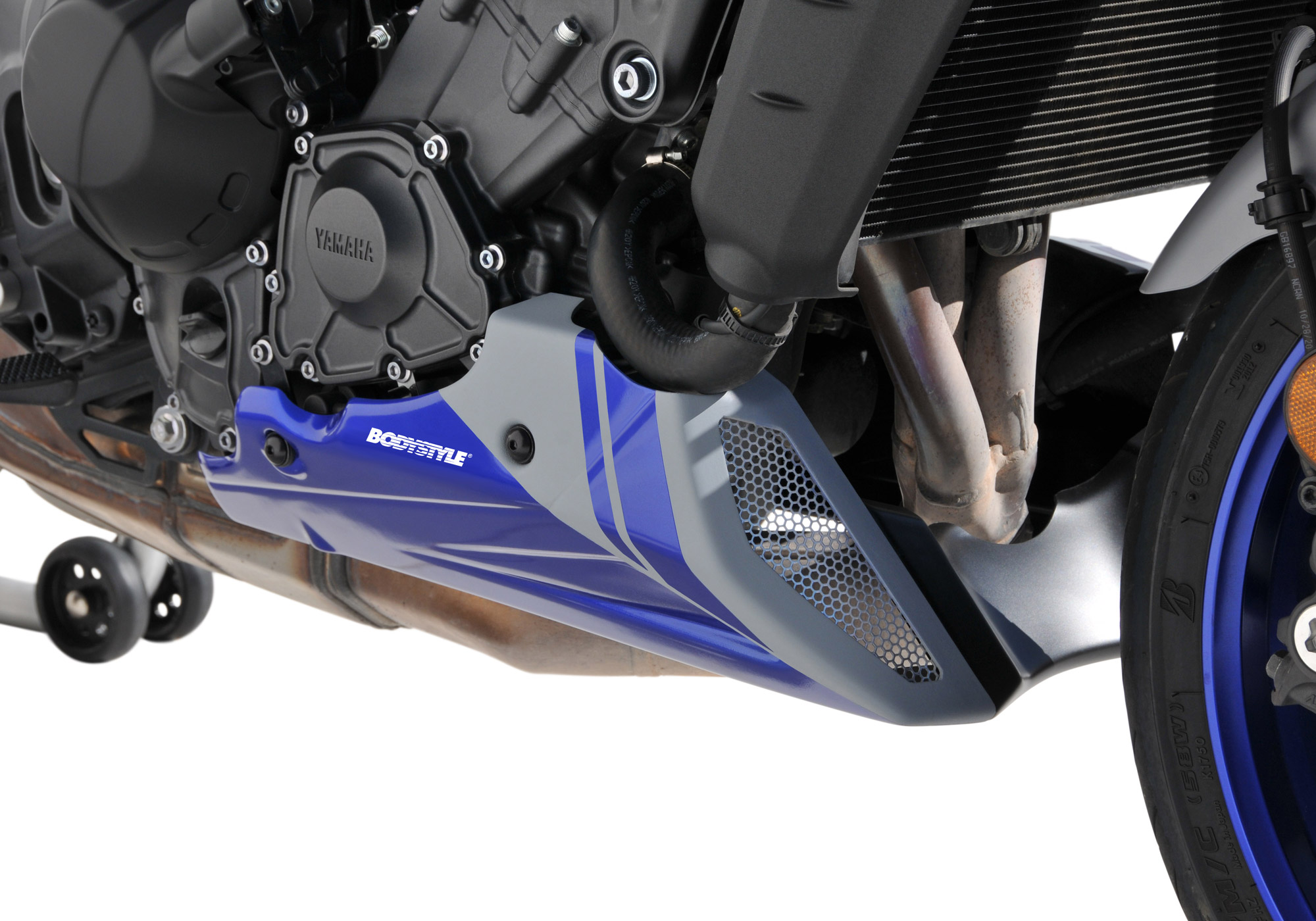 BODYSTYLE Sportsline Bugspoiler ABS Kunststoff blau/grau für YAMAHA MT-09 / SP 