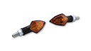 Vorschaubild HIGHSIDER smart Rock Glühlampen Mini-Blinker Gehäuse Schwarz / Linse Orange (Paar), Vorn & Hinten