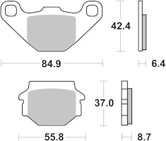 SBS Bremsbelag 541HF Street Ceramic