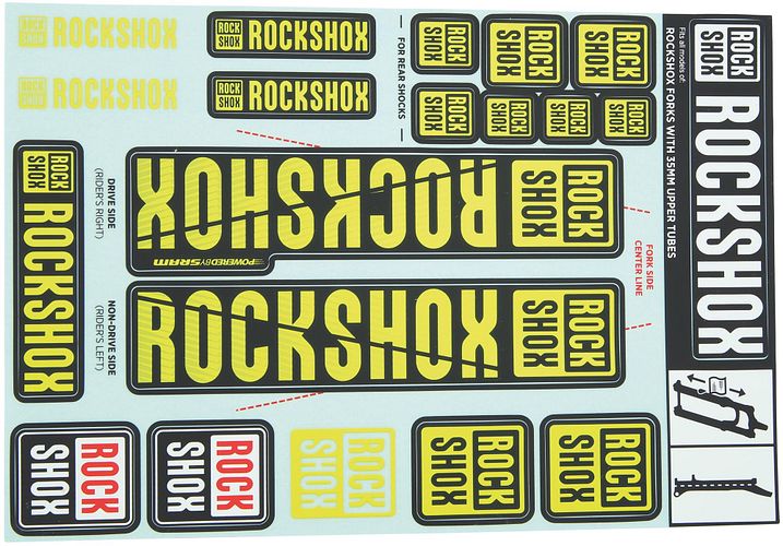 RockShox Dekor Set 35 mm gelb