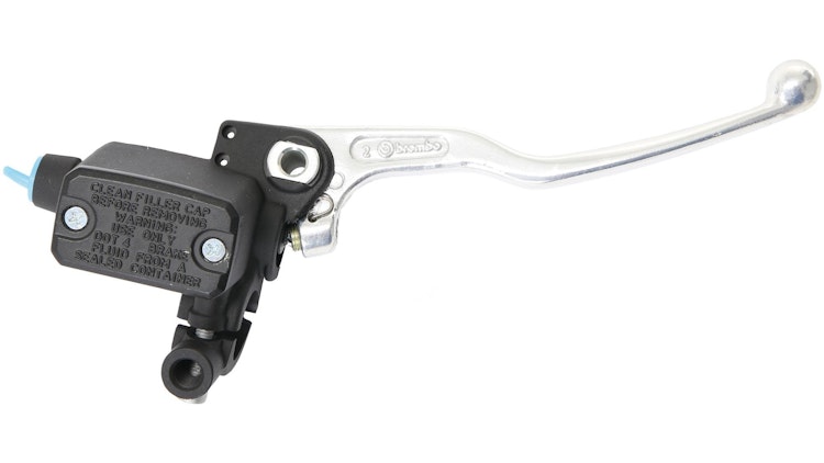Brembo Hauptbremszylinder PS13 schwarz, Hebel poliert, mit Spiegelaufnahme