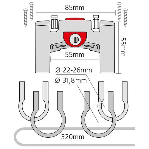 KLICKfix Lenkeradapter KLICKfix mit Schloss