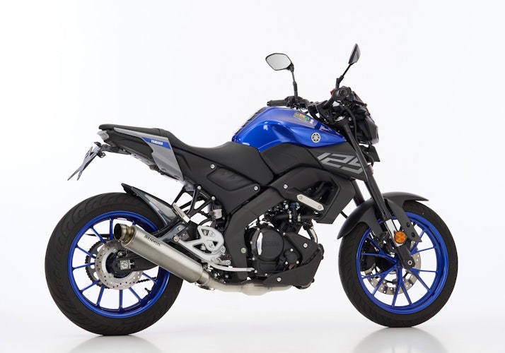 SHARK KOMPLETTANLAGE Titan silber SRC 4 für YAMAHA MT-125,YZF-R125 EURO4  