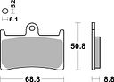Vorschaubild SBS Bremsbelag 639HF Street Ceramic
