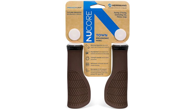 Herrmans Griff Nucore Town 130/130 mm braun