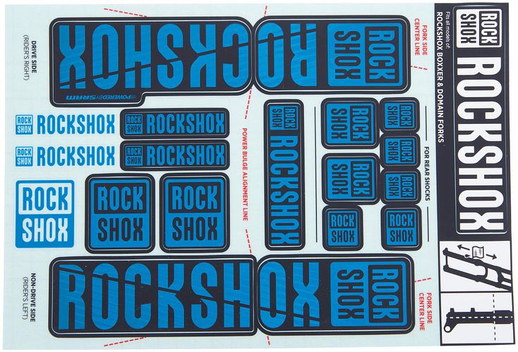 RockShox Dekor Set Dual Crown Ø 35 mm schwarz blau