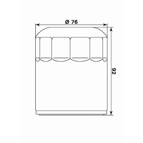MIW Ölfilter BU10001 Chrom Filterpatrone 76 mm (OEM-Qualität)
