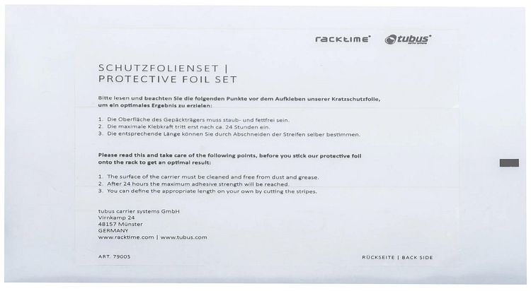 Tubus Schutzfolien-Set