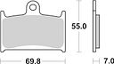 Vorschaubild SBS Bremsbelag 714HF Street Ceramic