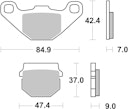 Vorschaubild SBS Bremsbelag 544ATS Quad Sinter