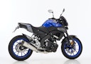 Vorschaubild SHARK KOMPLETTANLAGE Edelstahl gebürstet/Carbon silber DSX-7 für YAMAHA MT-125,YZF-R125 EURO5  