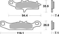SBS Bremsbelag 798RSI Offroad Racing Sinter