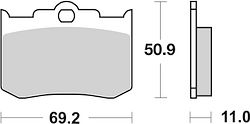 SBS Bremsbelag 662H.HF Street High Power Ceramic