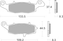Vorschaubild SBS Bremsbelag 705RST Road Racing Sinter