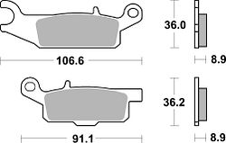 SBS Bremsbelag 851SI Offroad Sinter
