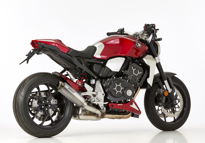 Shark Performance SLIP-ON Titan silber SRC 4 für HONDA CB1000R EURO4 EURO5 