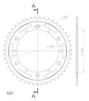 Supersprox Stealth-Kettenrad 520 47Z (Gold)