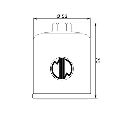 MIW Ölfilter PO22003 Filterpatrone 52 mm (OEM-Qualität)