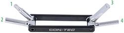 CONTEC Multifunktionswerkzeug Micro Gadget - MG1 schwarz/silber