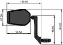 Vorschaubild CONTEC Rückspiegel E-View Evo schwarz E-View Evo M, mittlerer Spiegelarm (118