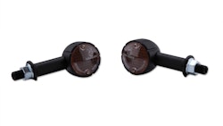 HIGHSIDER smart Arizona Glühlampen Mini-Blinker Gehäuse Schwarz / Linse Rauchgrau (Paar), Vorn & Hinten