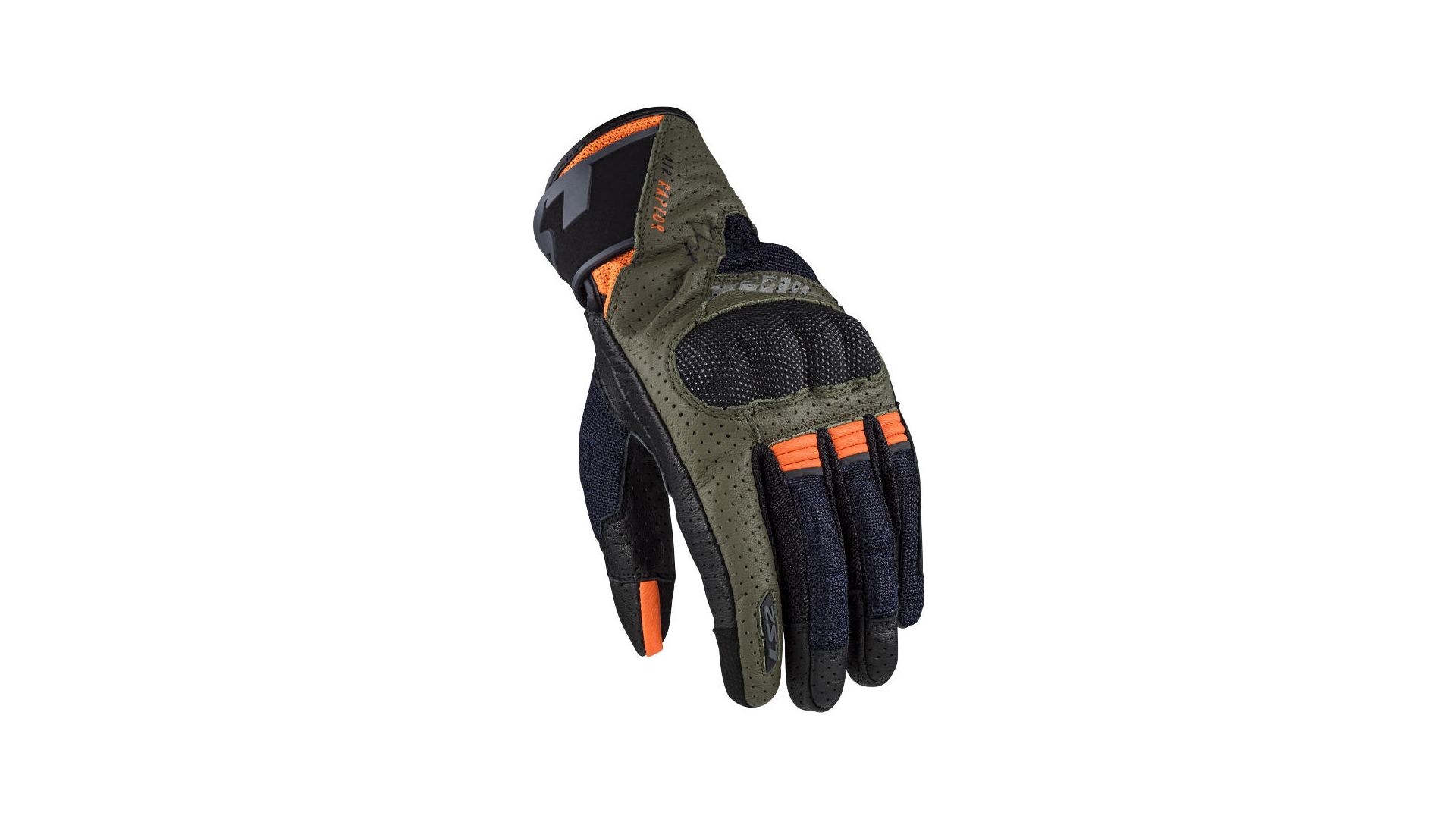 LS2 Handschuh Air Raptor Herren - Grün/Blau/Orange  [Größe XL]