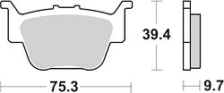 SBS Bremsbelag 813RSI Offroad Racing Sinter